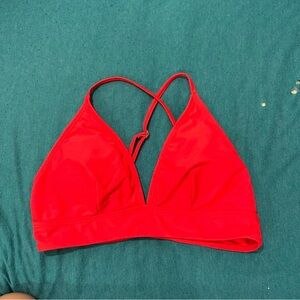 SHEIN Vibrant Red Bikini Top